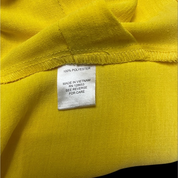 Yellow Ruffled Women's Top - Picture 4 of 4